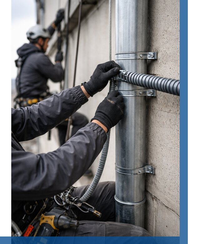 Монтаж гофры для кабеля в Вязьме от 308 р. | ВЫСОТНИК-Взь