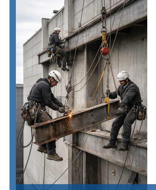 Демонтаж металлоконструкций на высоте в Вязьме под ключ