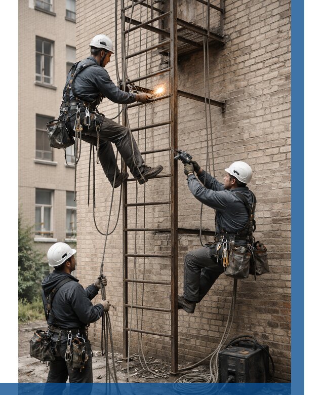 Ремонт пожарной лестницы в Вязьме от 7712 р. | ВЫСОТНИК-Взь