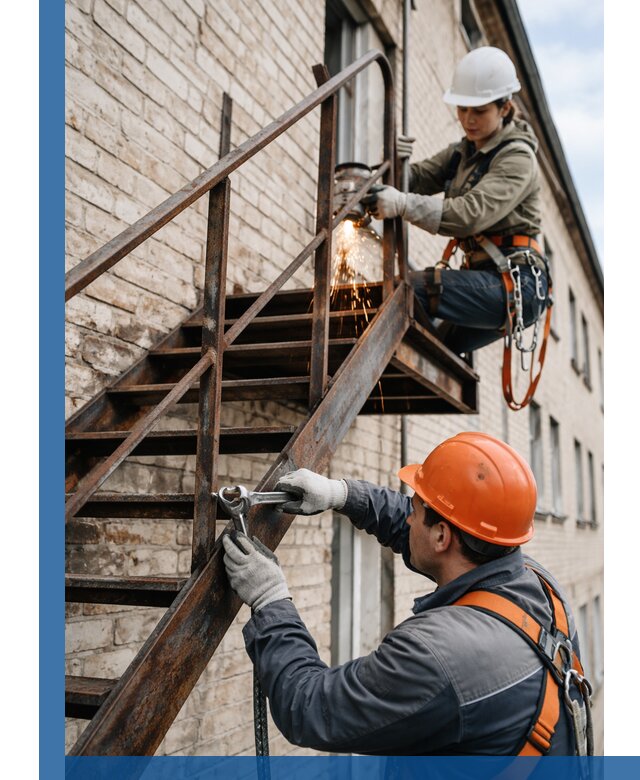 Ремонт и восстановление пожарных лестниц с выездом в Вязьме