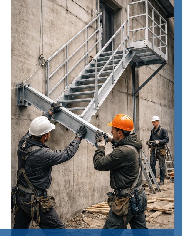 Монтаж металлических лестниц в Вязьме от 15423 р. | ВЫСОТНИК-Взь