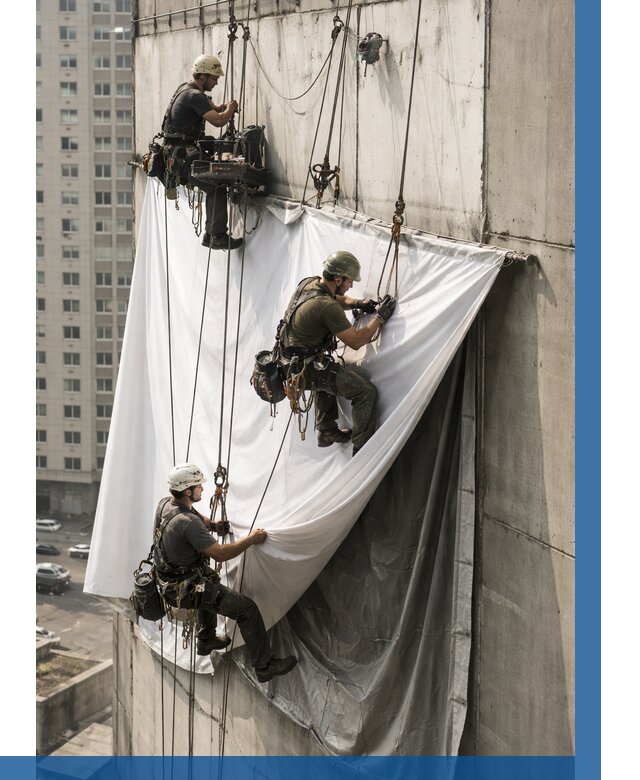 Замена баннерного полотна в Вязьме от 6683 р. | ВЫСОТНИК-Взь—заказать