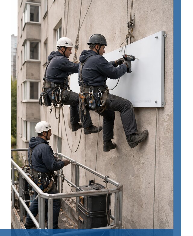 Монтаж табличек и указателей в Вязьме от 3599 р. | ВЫСОТНИК-Взь