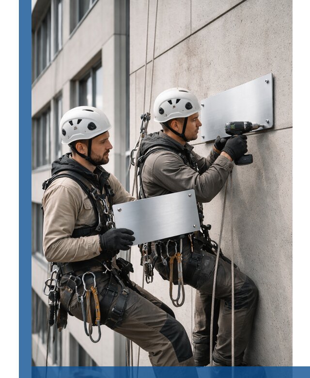 Монтаж табличек и указателей в Вязьме для зданий и сооружений