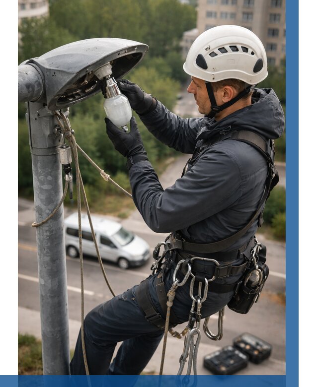 Замена ламп на высоте в Вязьме от 2571 р. | ВЫСОТНИК-Взь