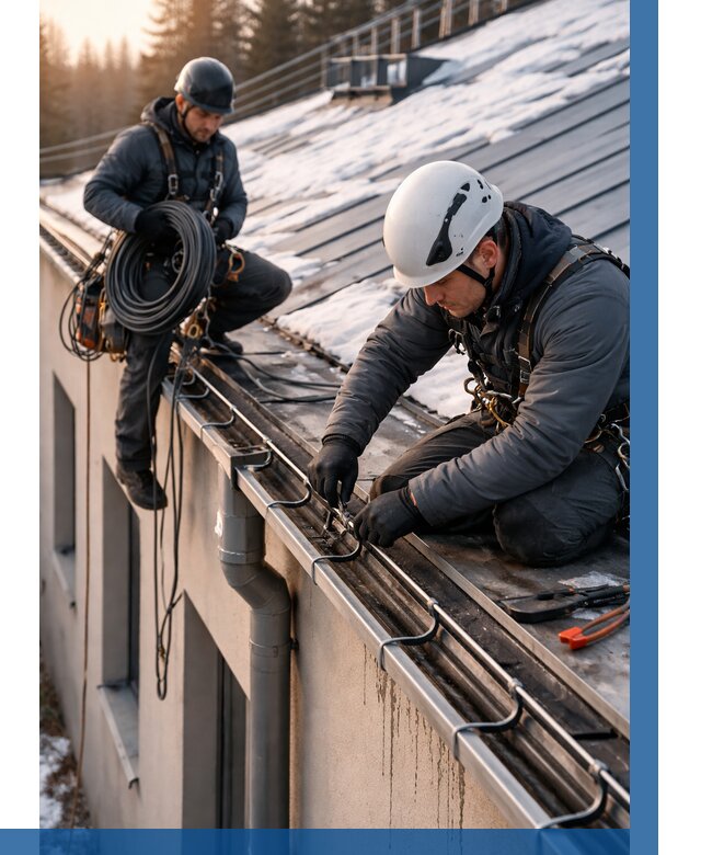Монтаж греющего кабеля на кровле в Вязьме от 463 р. | ВЫСОТНИК-Взь