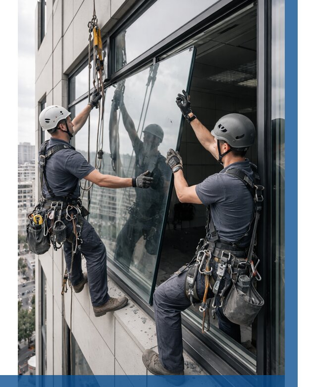 Замена стеклопакетов на высоте в Вязьме от 5655 р. | ВЫСОТНИК-Взь