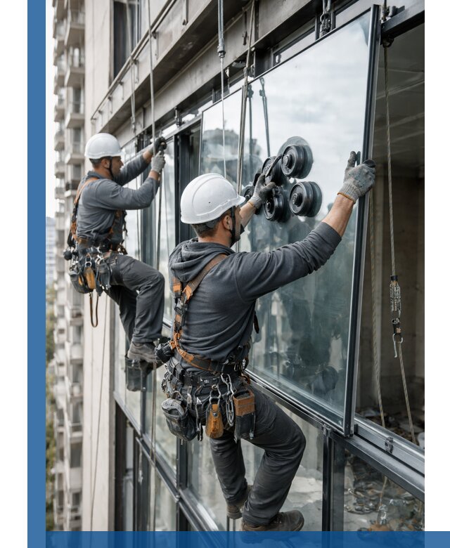 Витражное остекление фасадов и лоджий в Вязьме под ключ