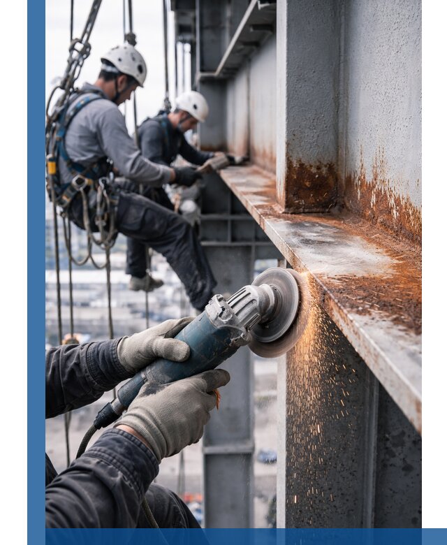 Зачистка металла от ржавчины и подготовка поверхностей в Вязьме