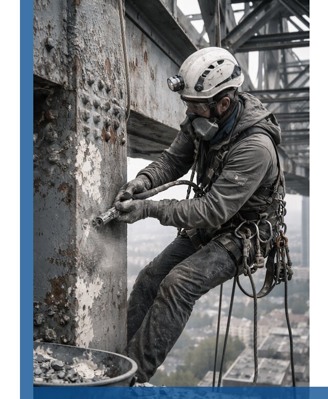 Удаление старой краски с металлических конструкций в Вязьме