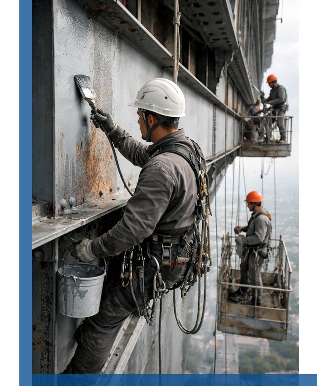 Покраска металлоконструкций на высоте в Вязьме профессионально