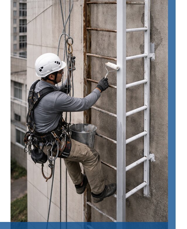 Покраска пожарных лестниц в Вязьме от 4627 р. | ВЫСОТНИК-Взь