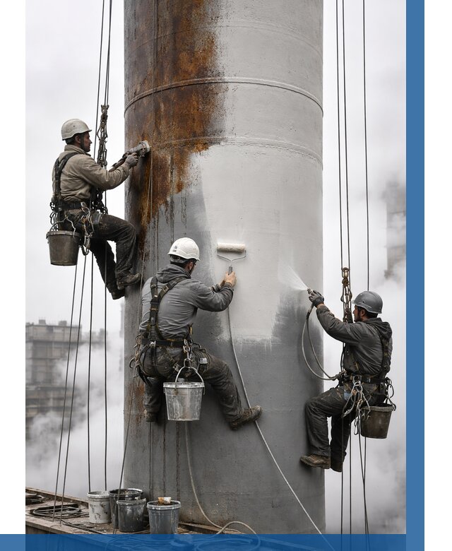 Покраска дымовых труб в Вязьме от 8740 р. | ВЫСОТНИК-Взь