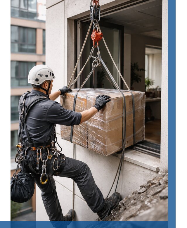 Подъем груза через окно в Вязьме от 4627 р. | ВЫСОТНИК-Взь