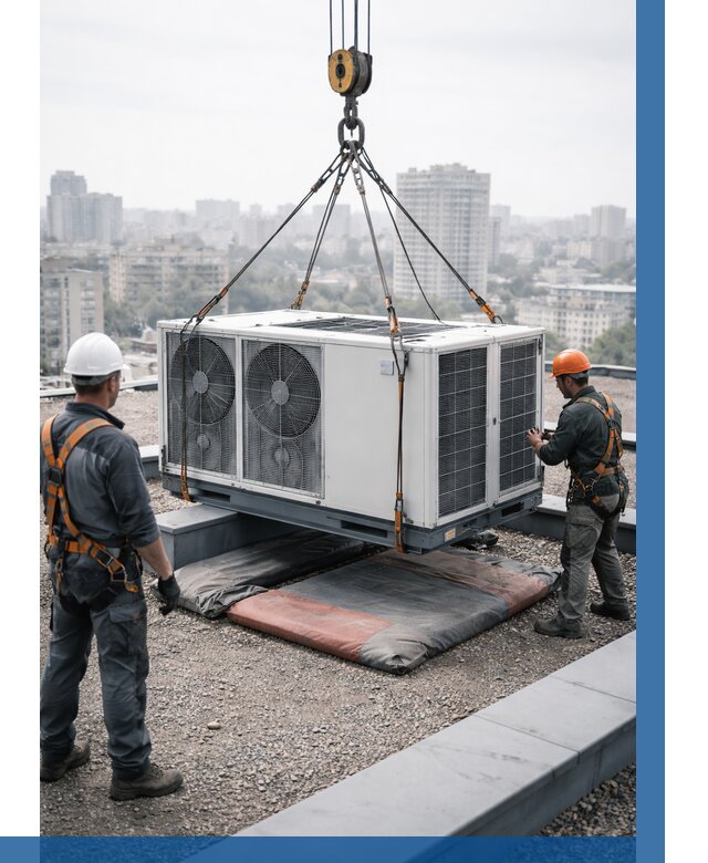 Подъем груза на крышу в Вязьме от 5141 р. | ВЫСОТНИК-Взь заказать