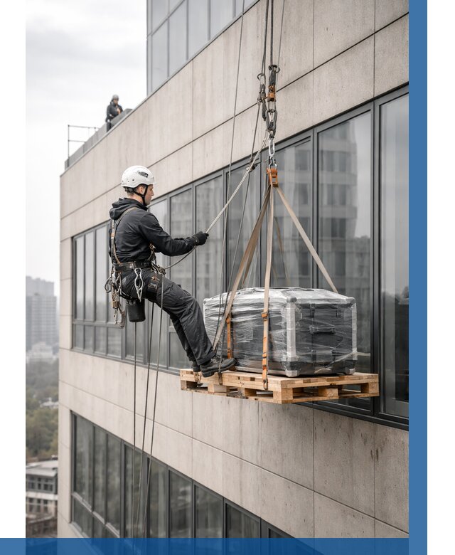 Спуск груза по фасаду в Вязьме от 3599 р. | ВЫСОТНИК-Взь