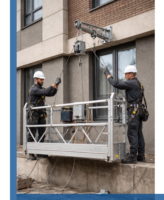 Монтаж и подъем фасадной люльки в Вязьме с гарантией безопасности