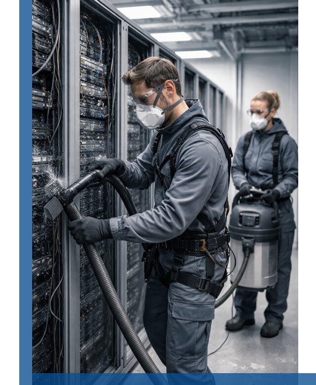 Обеспыливание серверной комнаты в Вязьме, профессиональная очистка