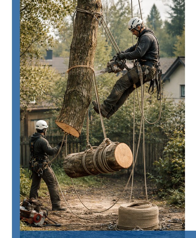 Валка деревьев частями в Вязьме, безопасно и аккуратно