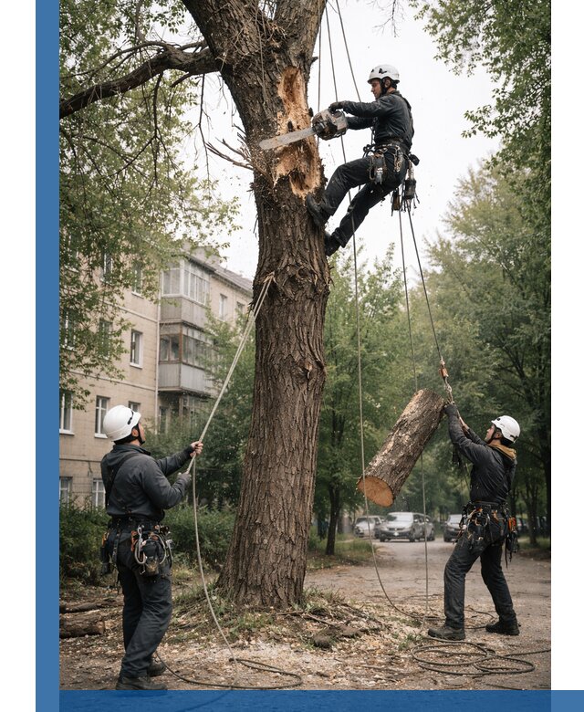 Срочное удаление аварийных деревьев в Вязьме с гарантией безопасности