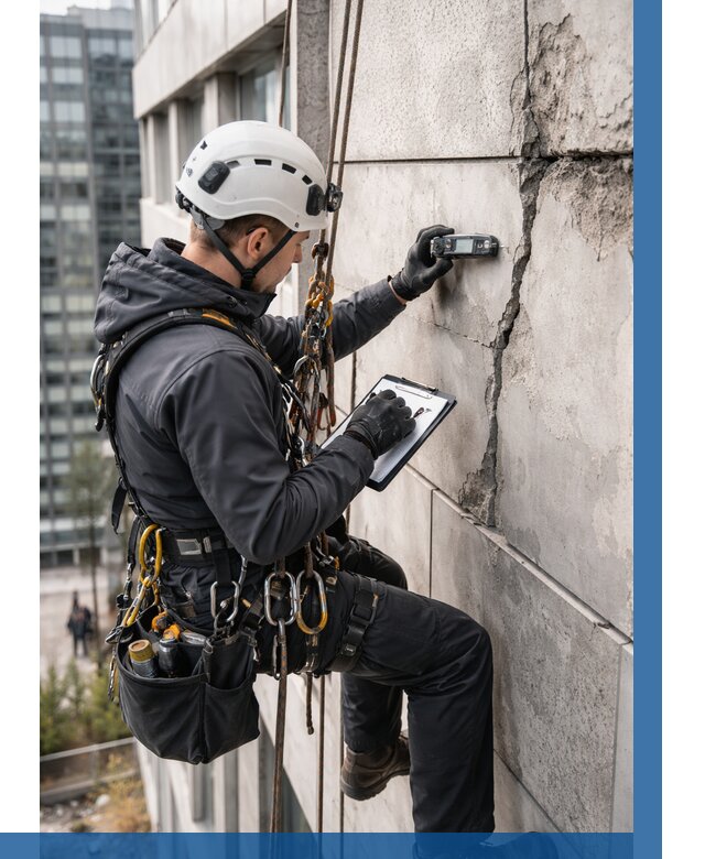 Обследование фасада альпинистами в Вязьме от 123 р. | ВЫСОТНИК-Взь