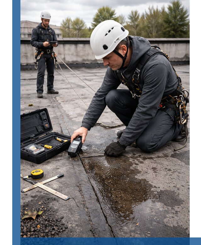 Обследование кровли на протечки и выявление дефектов в Вязьме