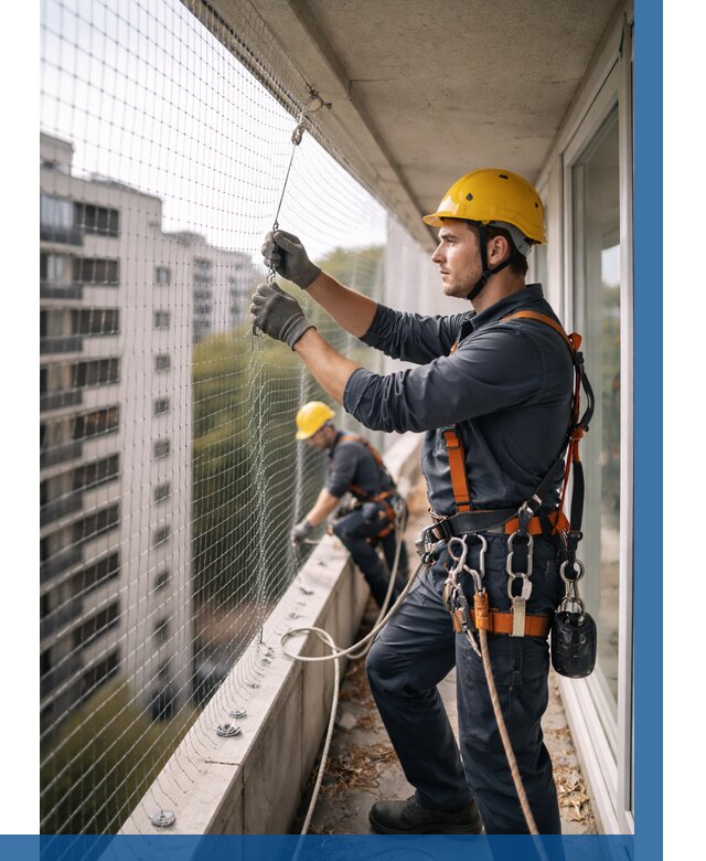 Монтаж сетки от птиц в Вязьме от 4627 р. | ВЫСОТНИК-Взь