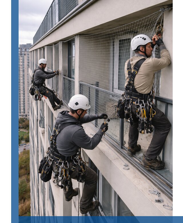 Профессиональный монтаж защитной сетки от птиц в Вязьме